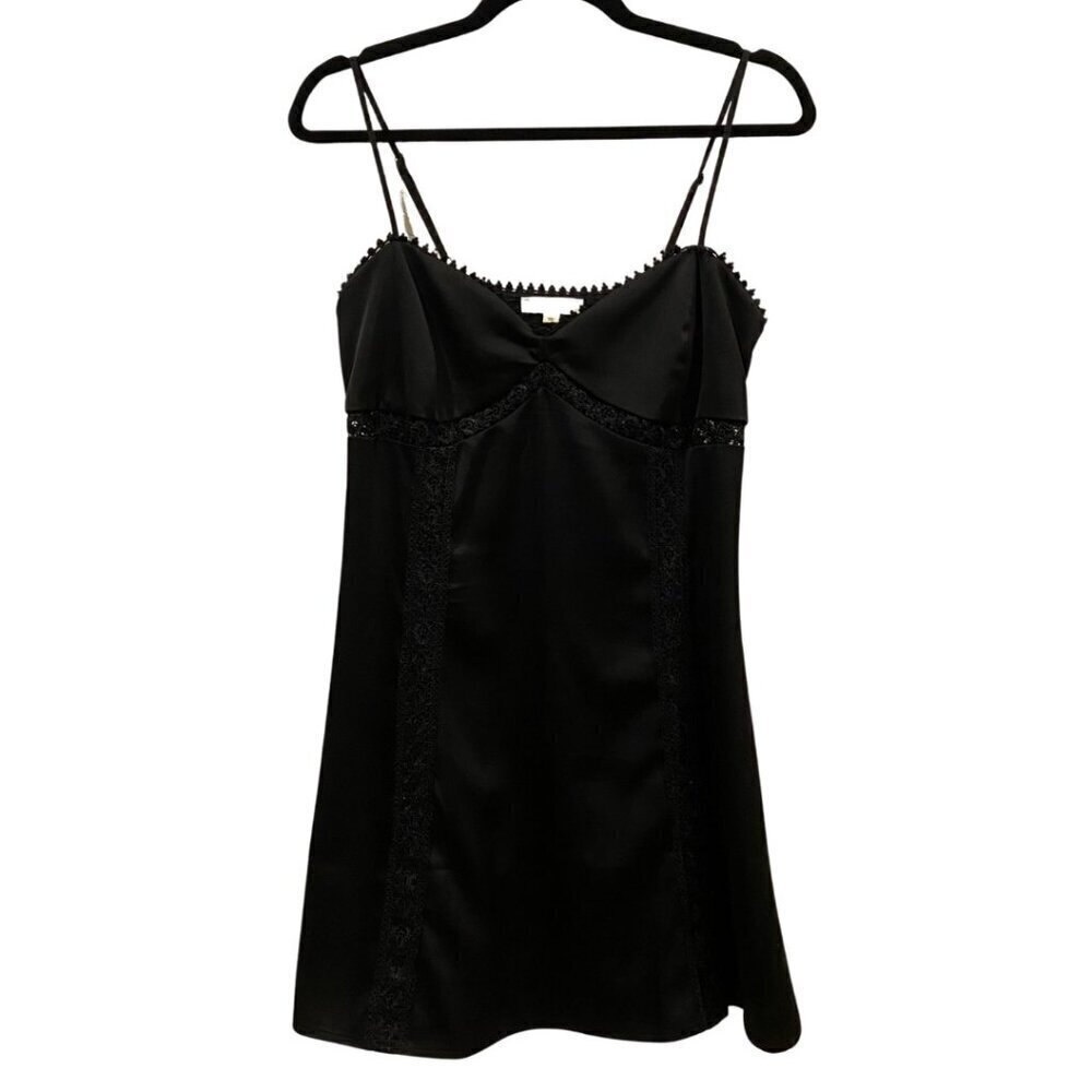 L.A. Hearts Little Black Satin Dress / EUC